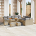 Set canapele grădină vidaXL 14 piese cu perne Bej Ratan Acacia - WALTI WALTI