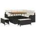 Set canapele grădină vidaXL 8 piese cu perne Negru Ratan Polimeric Acacia - WALTI WALTI