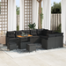 Set de canapea de grădină vidaXL 12 piese cu perne Negru Poli Ratan Acacia - WALTI WALTI