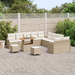 Set de sofa de grădină vidaXL 13 piese cu perne Bej Poliratan Acacia - WALTI WALTI