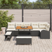 Set Sofa Grădină vidaXL 9 Piese cu Perne Negru Ratan Polimer Acacia - WALTI WALTI