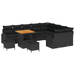 Set canapea grădină vidaXL, 12 piese, cu perne, Negru, Poliratan, Acacia - WALTI WALTI