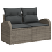 Set de Canapea cu 12 Piese cu Perne Gri Ratan Polimeric Acacia - WALTI WALTI