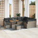 Set de Canapea cu 12 Piese cu Perne Gri Ratan Polimeric Acacia - WALTI WALTI