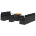 Set canapea de grădină vidaXL 10 piese cu perne negru polirat acacia - WALTI WALTI