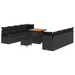 Set Canapea Grădină vidaXL cu 11 Piese Perne Negru Ratan Polimer Acacia - WALTI WALTI