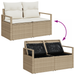 Set de 10 Piese de Sofa de Grădină cu Perne Bej Ratan Poli Acacia - WALTI WALTI