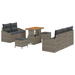 Set de Sofa pentru Grădină cu 8 Piese cu Perne Gri Ratan Poli Acacia - WALTI WALTI