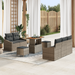 Set de Sofa pentru Grădină cu 8 Piese cu Perne Gri Ratan Poli Acacia - WALTI WALTI