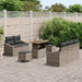 Set de Sofa pentru Grădină cu 8 Piese cu Perne Gri Ratan Poli Acacia - WALTI WALTI