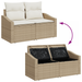 Set de 13 Piese Sofa de Grădină cu Perne Bej Ratan Poli Acacia - WALTI WALTI