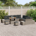 Set Canapele Gradina vidaXL cu Perne Gri Ratan Polimeric Acacia - WALTI WALTI