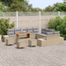 Set de 14 Piese Sofa de Grădină cu Perne Bej Poli Ratan Acacia - WALTI WALTI