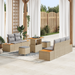 Set de Sofa pentru Grădină vidaXL de 8 Piese cu Perne Bej Ratan Poli Acacia - WALTI WALTI