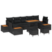 Set canapea grădină vidaXL 10 piese perne Negru Ratan Poli Acacia - WALTI WALTI