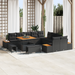 Set de canapea de grădină vidaXL cu 13 piese cu perne Negru Rattan sintetic Acacia - WALTI WALTI