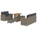 Set canapea grădină vidaXL 8 piese cu perne gri poliratan acacia - WALTI WALTI