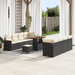Set canapea de grădină vidaXL 11 piese cu perne Negru Ratan sintetic Acacia - WALTI WALTI