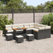 Set Canapele Grădină 13 Piese cu Pernă Negru Rattan Acacia - WALTI WALTI