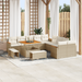 Set de sofa pentru grădină vidaXL cu perne Bej Poli Ratan Acacia - WALTI WALTI