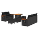 Set de Sofa de Grădină vidaXL cu 8 Piese cu Perne Negru Ratan Polivalente - WALTI WALTI