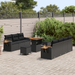 Set canapea grădină vidaXL 10 piese cu perne ratan negru acacia - WALTI WALTI
