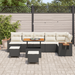 Set de canapele de grădină vidaXL cu 9 piese și perne din ratan poliesteric negru - WALTI WALTI