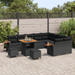 Set sofa grădină vidaXL 12 piese cu perne Negru Poliratan Acacia - WALTI WALTI