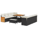 Set de Sofa pentru Grădină cu 11 Piese cu Pernițe din Rattan Poli Negru - WALTI WALTI