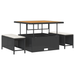 Set de Sofa pentru Grădină cu 11 Piese cu Pernițe din Rattan Poli Negru - WALTI WALTI