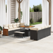Set de Sofa pentru Grădină cu 11 Piese cu Pernițe din Rattan Poli Negru - WALTI WALTI