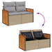 Set canapea vidaXL 13 piese cu perne Bej Poli Ratan Acacia - WALTI WALTI