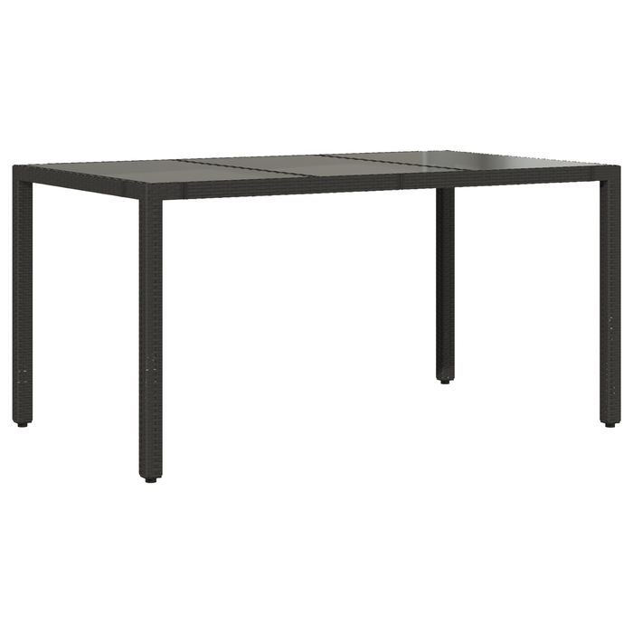 Set Dining Grădină vidaXL 5 Piese Negru Poliratan - WALTI WALTI