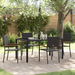 Set Dining Grădină vidaXL 5 Piese Negru Poliratan - WALTI WALTI