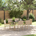Set de Masă pentru Grădină cu 7 Piese Bej Poliratan - WALTI WALTI