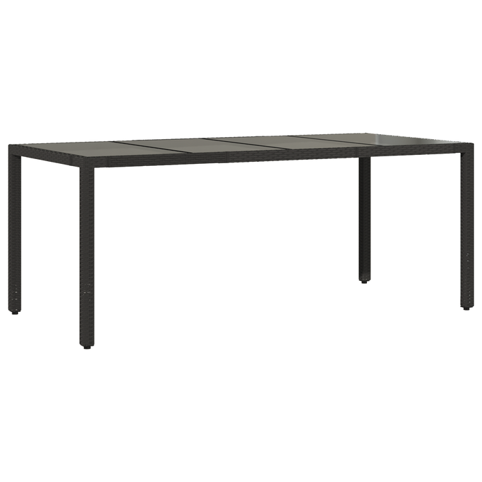 Set dining grădină vidaXL 7 piese negru ratan polimeric - WALTI WALTI