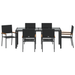 Set dining grădină vidaXL 7 piese negru ratan polimeric - WALTI WALTI