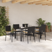 Set dining grădină vidaXL 7 piese negru ratan polimeric - WALTI WALTI