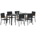 Set dining grădină vidaXL 7 piese negru ratan polimeric - WALTI WALTI