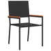 Set de dining pentru grădină vidaXL cu 5 piese Poliratan negru - WALTI WALTI