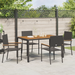 Set de dining pentru grădină vidaXL cu 5 piese Poliratan negru - WALTI WALTI
