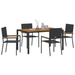 Set de dining pentru grădină vidaXL cu 5 piese Poliratan negru - WALTI WALTI