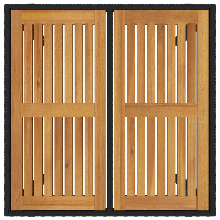 Set de Masa pentru Gradina vidaXL 5 Piese Negru Poliratan Acacia - WALTI WALTI