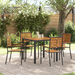 Set de Masa pentru Gradina vidaXL 5 Piese Negru Poliratan Acacia - WALTI WALTI