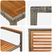Set de Masă pentru Grădină vidaXL cu 9 Piese Gri Rattan Polimeric Acacia - WALTI WALTI