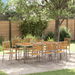 Set de Masă pentru Grădină vidaXL cu 9 Piese Gri Rattan Polimeric Acacia - WALTI WALTI