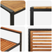 Set Dining Grădină vidaXL 7 Piese Negru Poly Rattan Acacia - WALTI WALTI