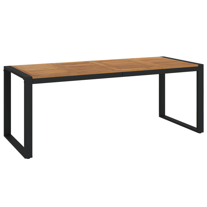 Set Masa Gradina vidaXL 9 Piese Negru Poly Rattan Acacia - WALTI WALTI