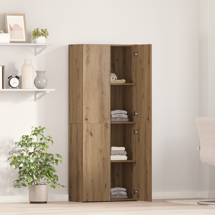 Dulap de Birou Set de 2 Stejar Artisan Lemn ingineresc - WALTI WALTI