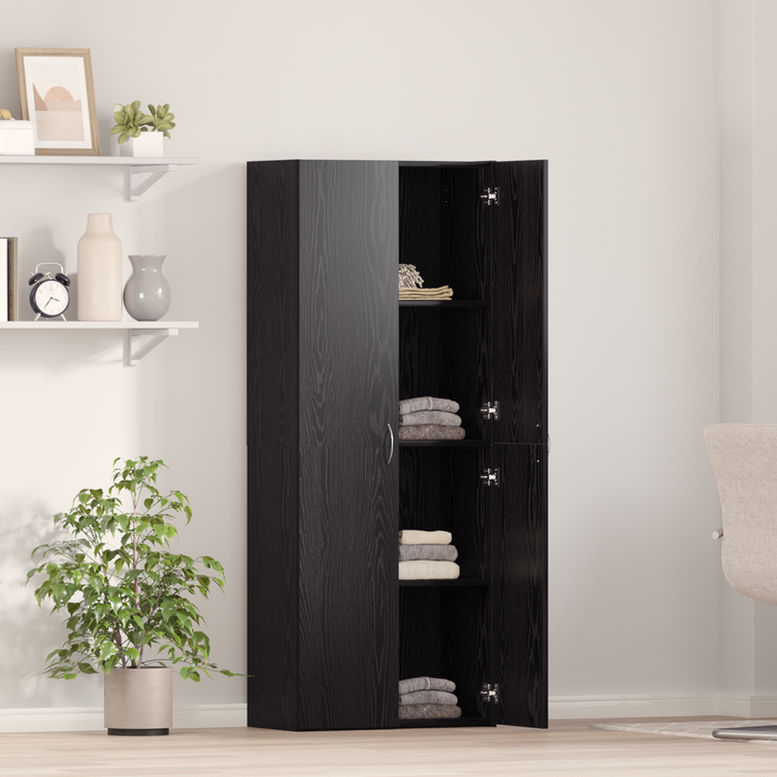 Fișet Set de 2 Stejar negru Lemn prelucrat 60 x 32 x 153 cm - WALTI WALTI